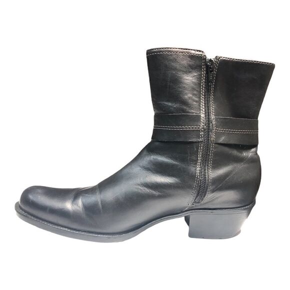 Clarks Artisan Black Leather motorcycle Boots Moto Size 9.5 - Picture 4 of 13